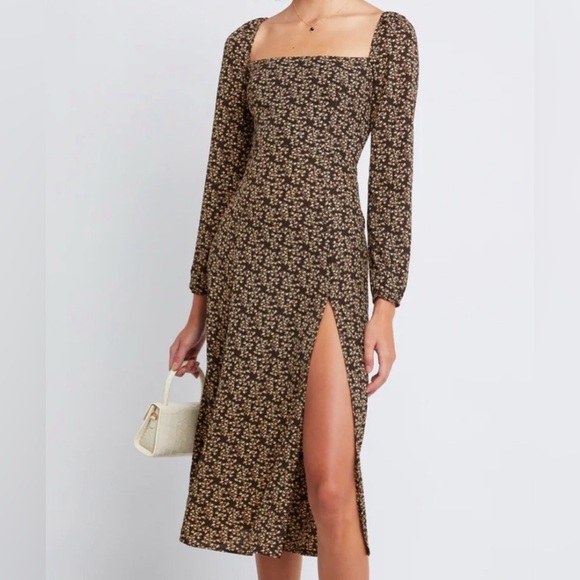 NEW O.P.T. Lenon Floral Midi Dress 8 - Picture 1 of 13